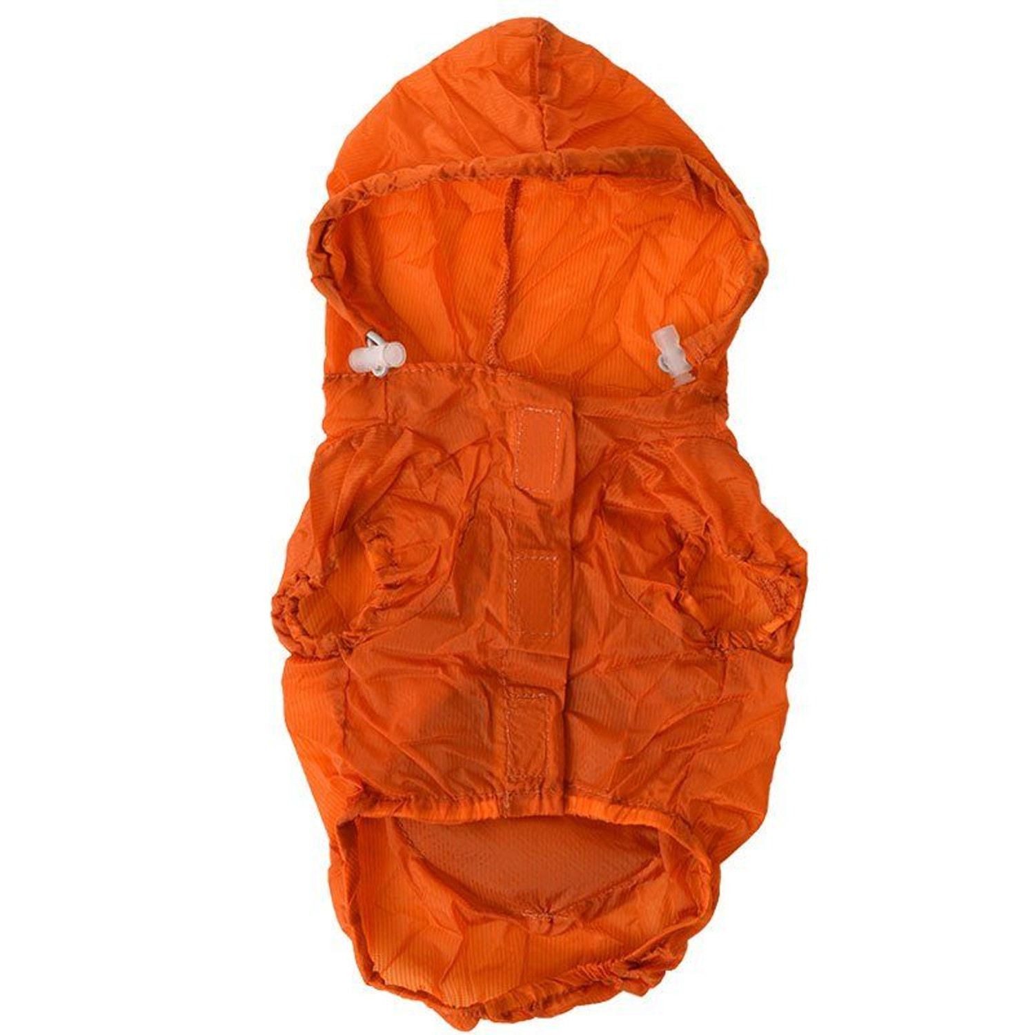 Orange Waterproof Thunder-Paw Foldable Travel Dog Raincoat by Pet Life