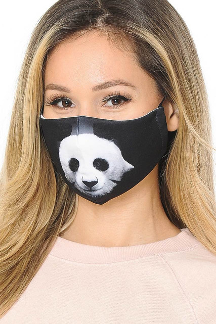 Panda Graphic Print Face Mask
