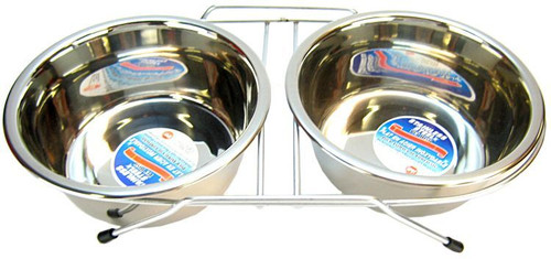 Spot Non-Skid Elevated Double Diner with Two Pet Bowls
