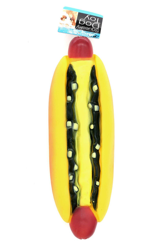 Jumbo Hot Dog Squeaky Dog Toy