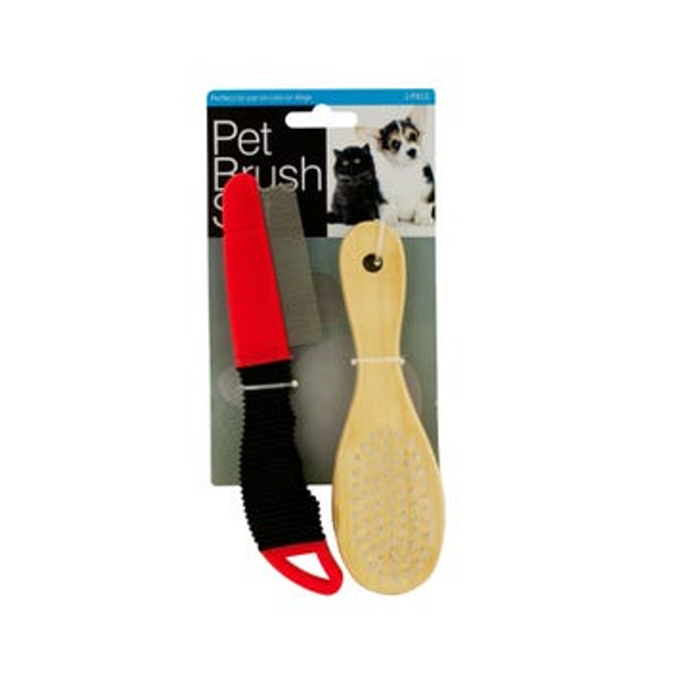 Pet Brush and Comb Grooming Set for Dogs and Cats