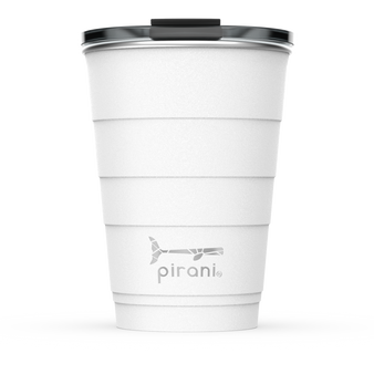 16 oz Insulated Tumbler by Pirani with Socio Surf Co White