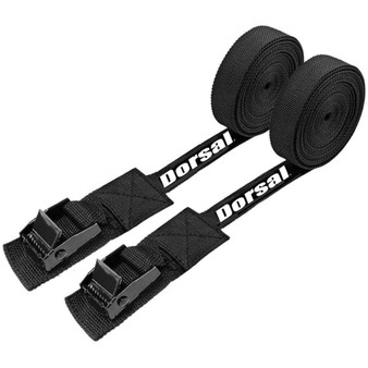 DORSAL Surfboard Kayak SUP Surf Roof Rack Tie Down Straps 15 FT (Set of 2) Black for FBA