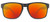 Abaco Polarized Sunglasses with a Matte Black Frame and Fire Red Orange lenses. Lifetime Warranty. Sold by Socio Surf Co.