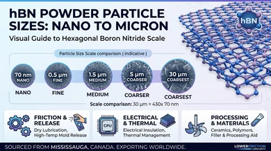 hBN Powder Particle Sizes: 70 nm to 30 µm Grades Compared