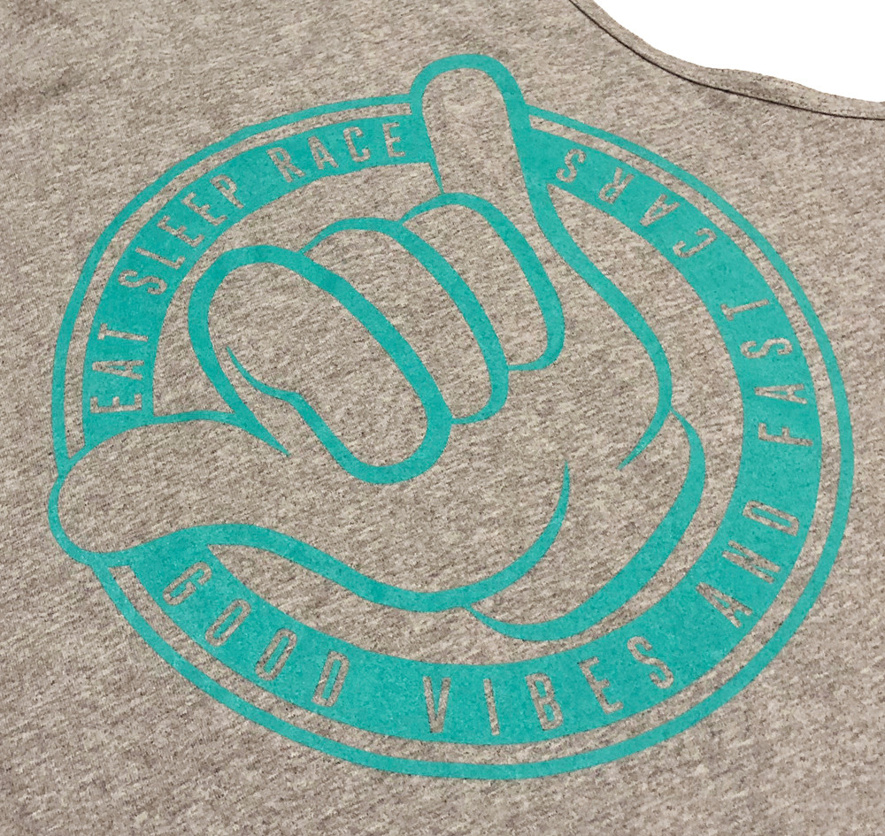 Good Vibes Tank Top | Grey/Teal