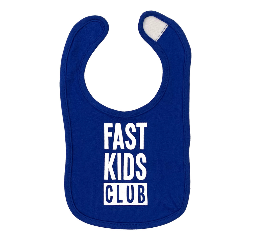 Infant Fast Kids Club Bib | Blue/White