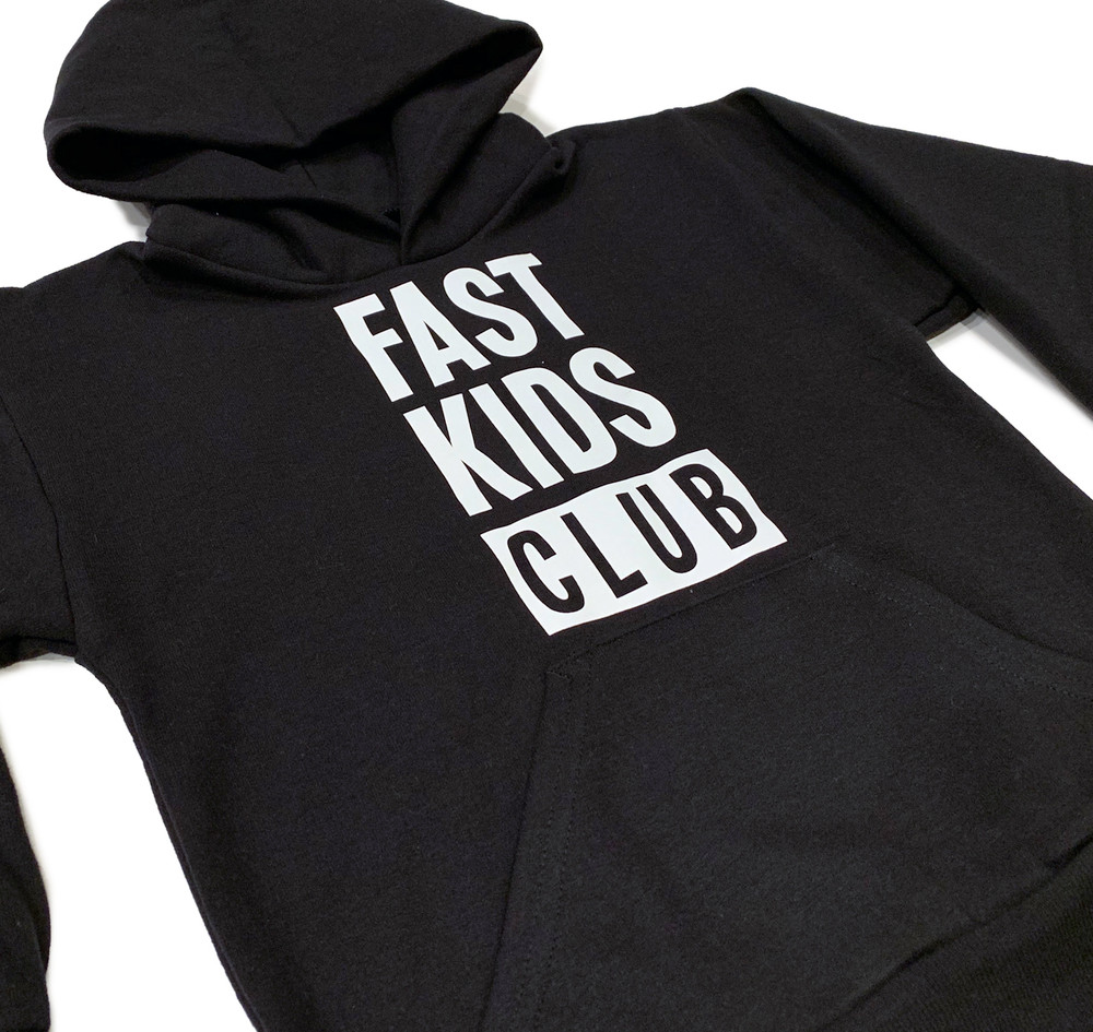 Kids Fast Kids Club Pull Over Hoodie | Black