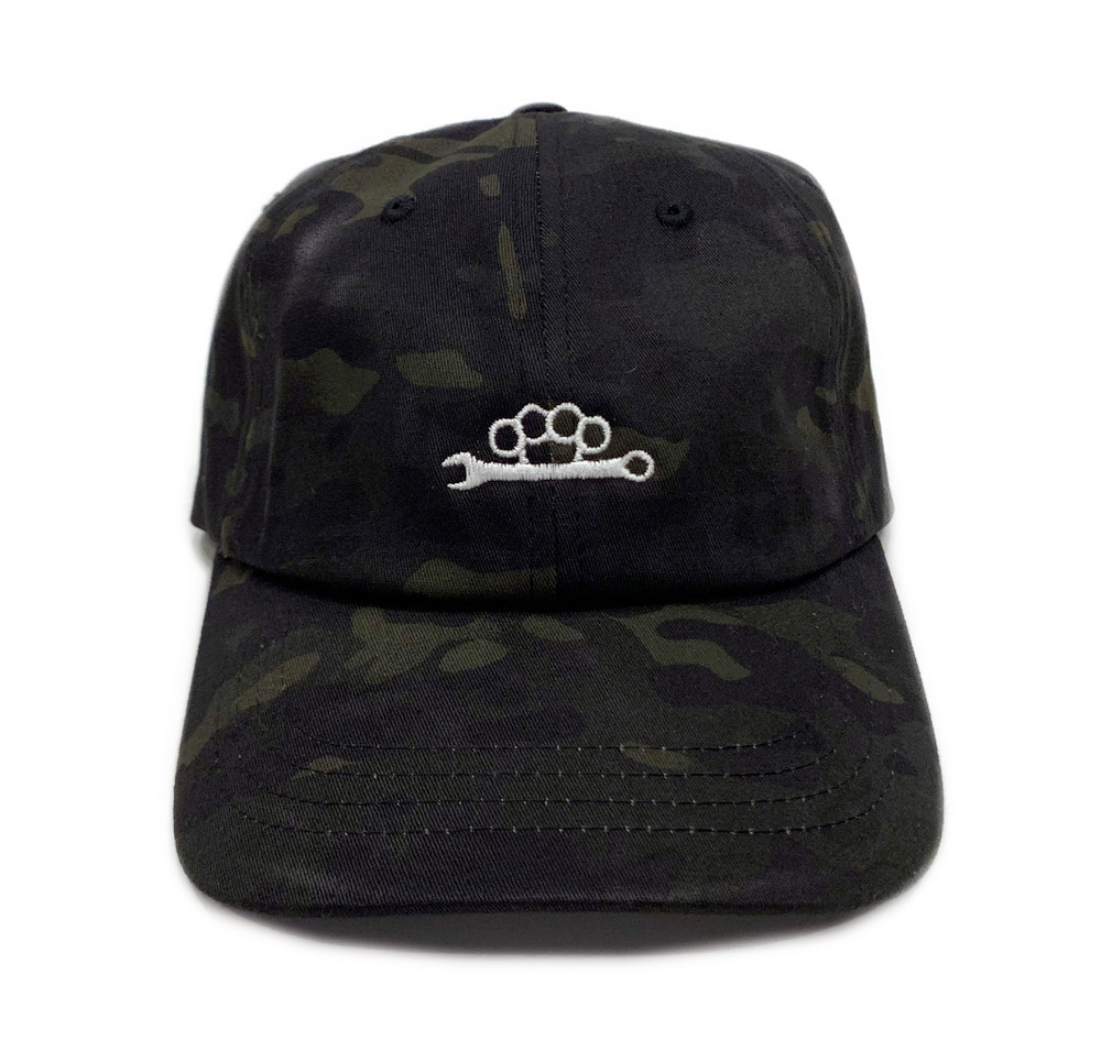 Knuckle Wrench Sport Strapback Hat | Black Multicam