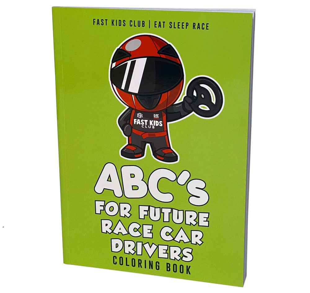 ABC's For Future Race Car Drivers Coloring Book