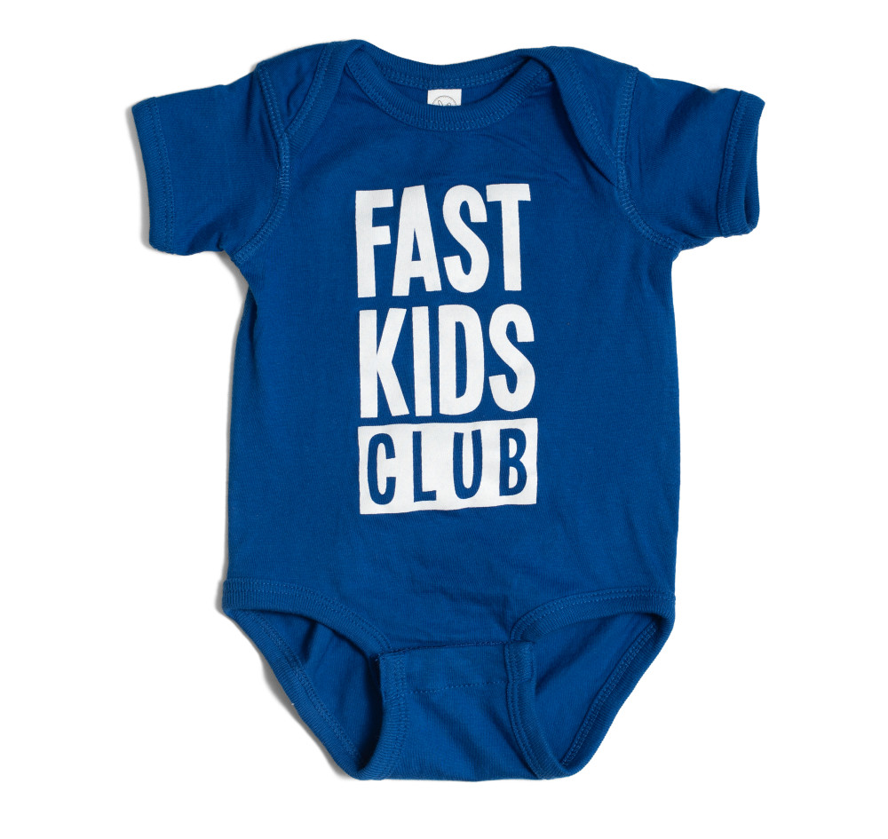 Infant Bodysuit Fast Kids Club | Blue/White