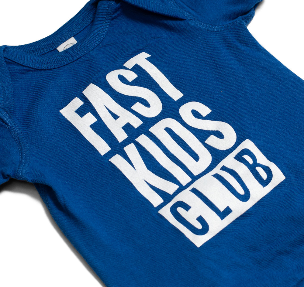 Infant Bodysuit Fast Kids Club | Blue/White