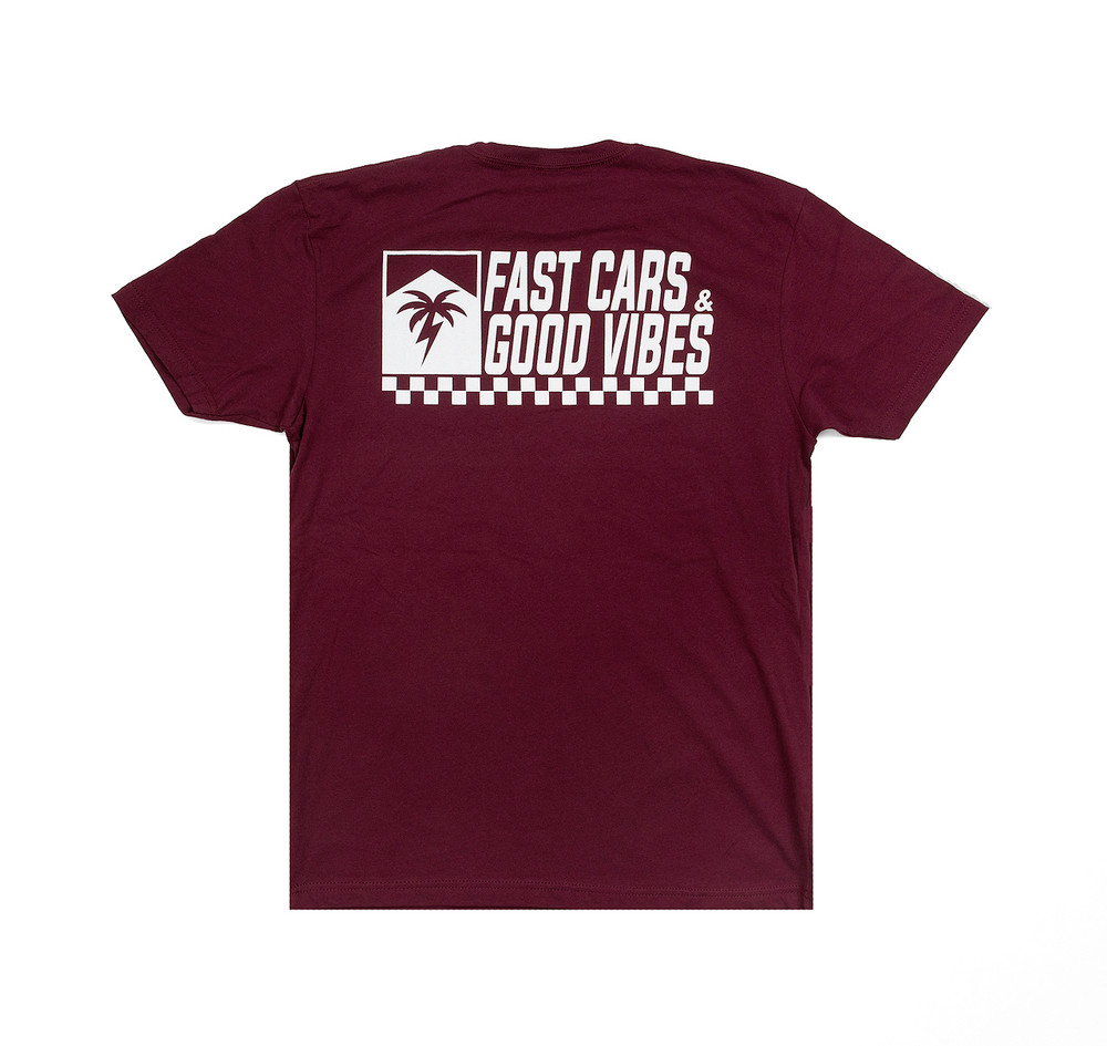 Palm Box Lightweight T-Shirt | Maroon