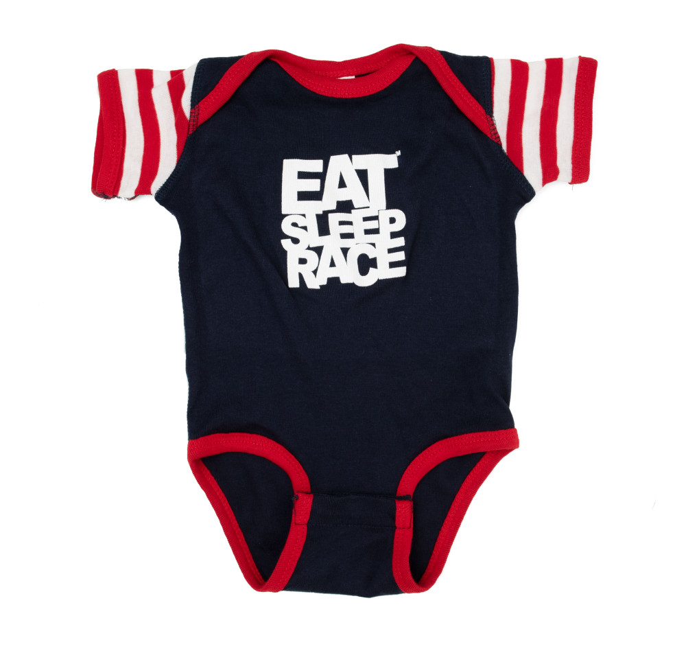 Infant One Piece Logo | Navy/Red