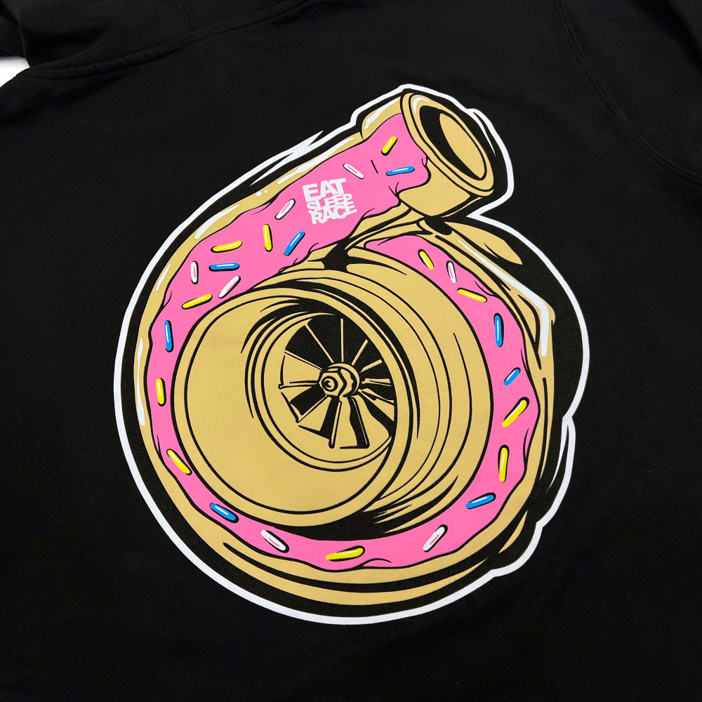 Pull Over Donut Turbo Hoodie | Black