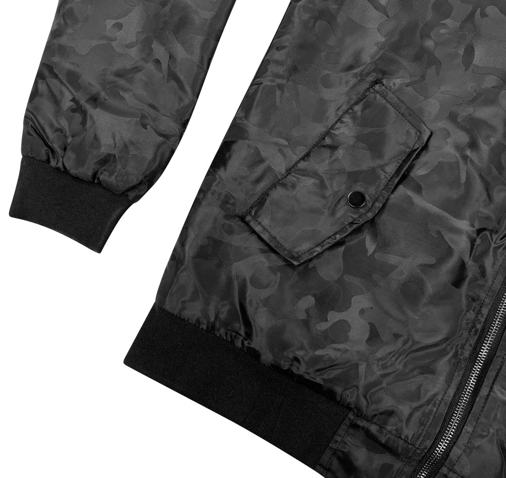 Bomber Jacket | Black Camo Bolt Flag