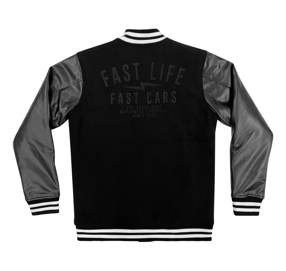 Varsity Jacket | Black Bolt Flag