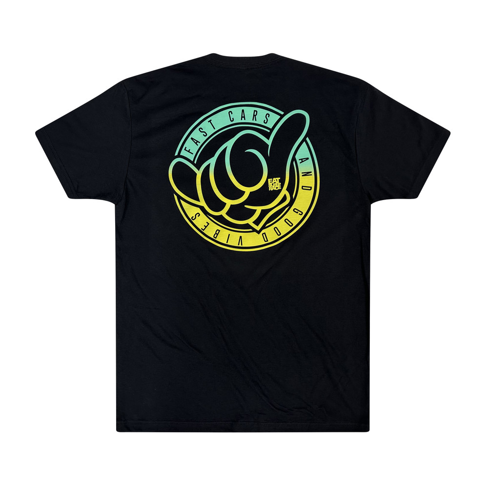 Good Vibes T-Shirt | Teal/Yellow - Eat Sleep Race - Racing Lifestyle ...