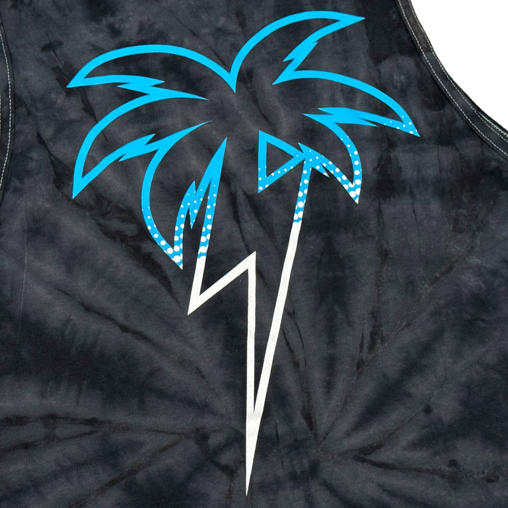 Bolt Palm Tank Top | Black Tie Dye