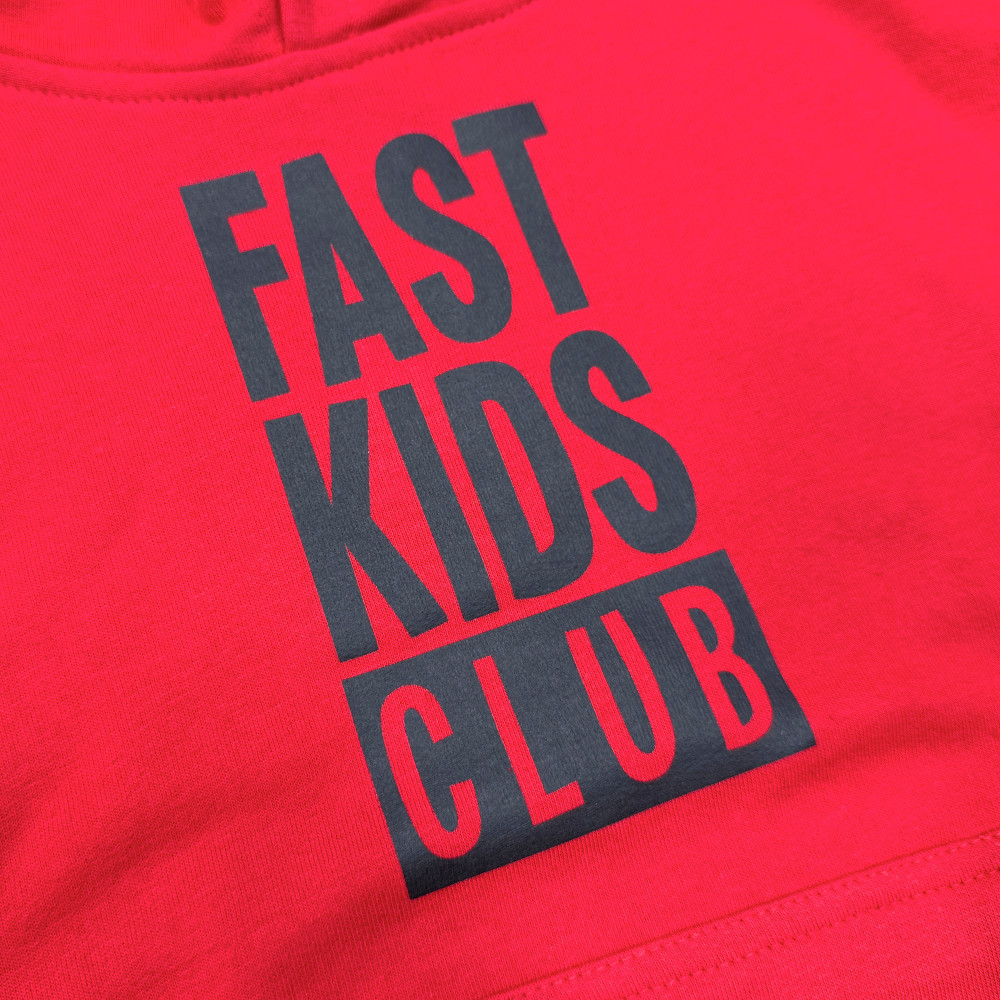 Kids Fast Kids Club Pull Over Hoodie | Red/Black
