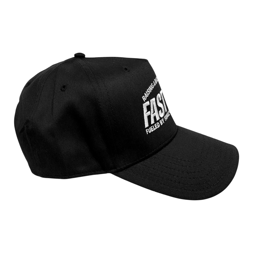 Fast Dad Snapback Curved Brim Hat | Black