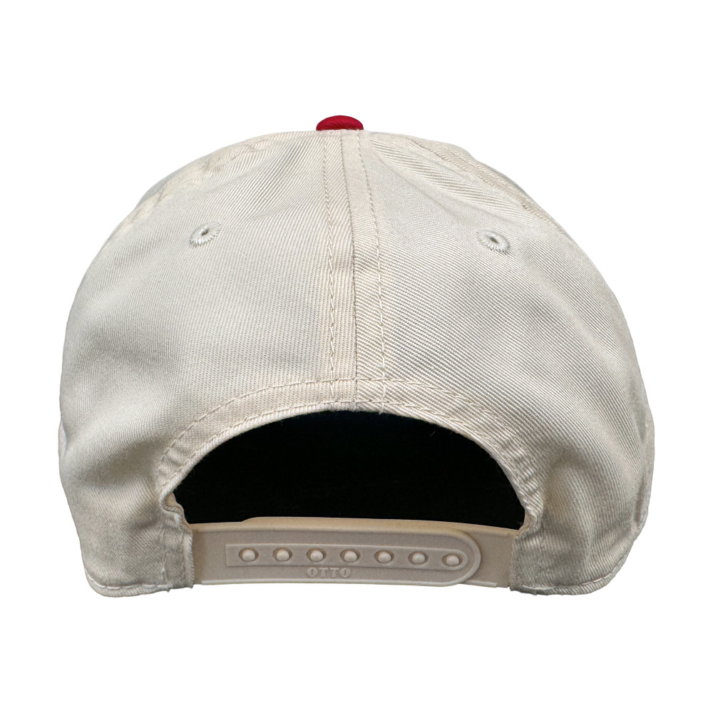 Fast Dad Snapback Curved Brim Hat | Cream/Red