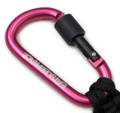 Locking Carabiner Paracord Keychain | Pink