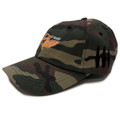 Script Sport Strapback Hat | Woodland Camo/Orange
