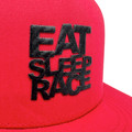 Carbon Logo Mesh Trucker Hat | Black/Red