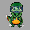 Throw Pillow | T-Rex Racer