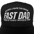 Fast Dad Snapback Curved Brim Hat | Black