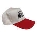 Fast Dad Snapback Curved Brim Hat | Cream/Red