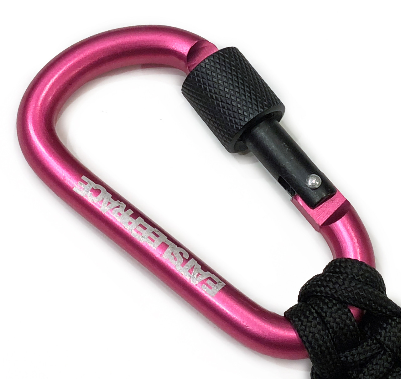 Locking Carabiner Paracord Keychain | Pink - Eat Sleep Race