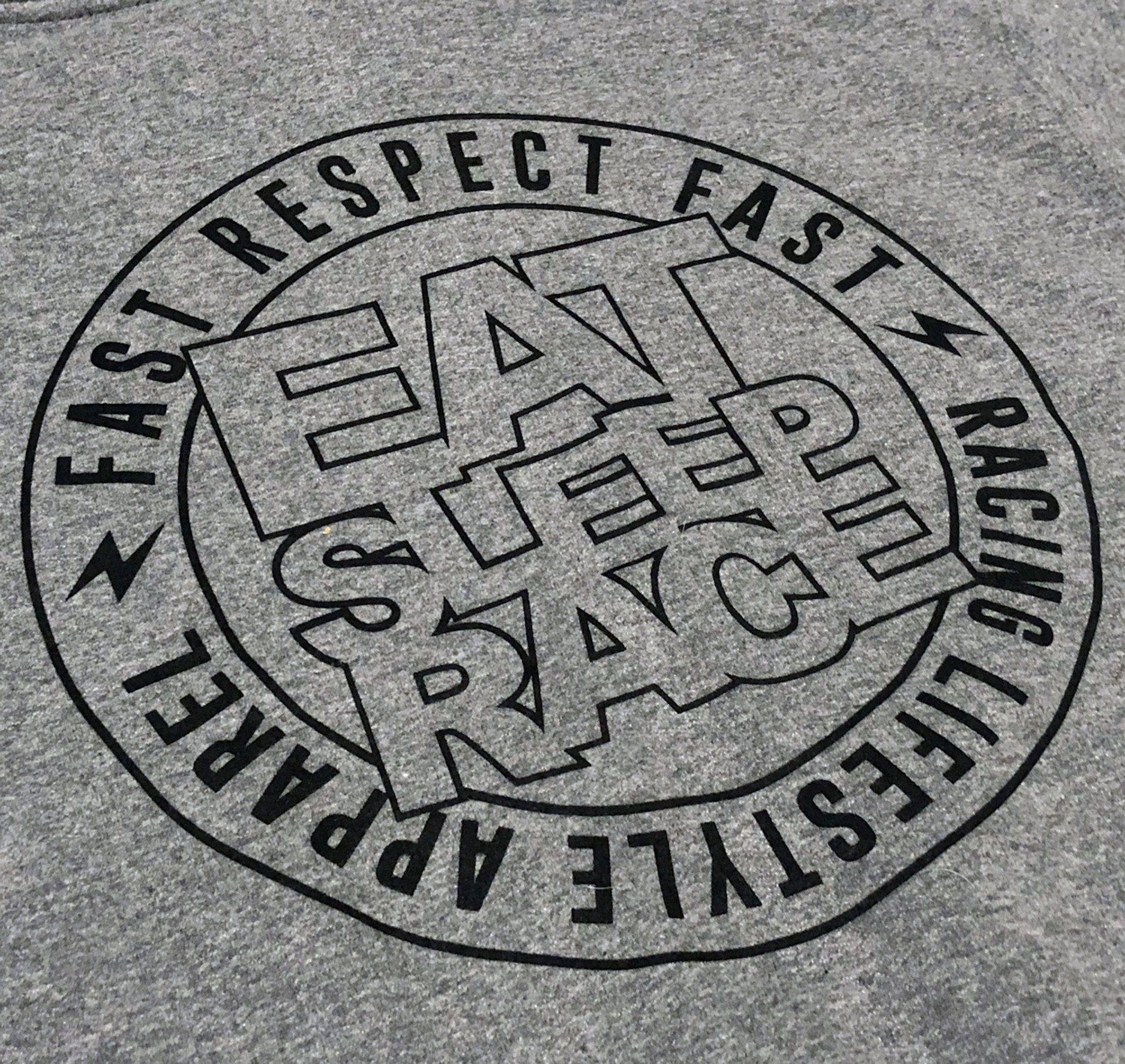 Pull Over Logo Square Hoodie | Grey/Black - Eat Sleep Race