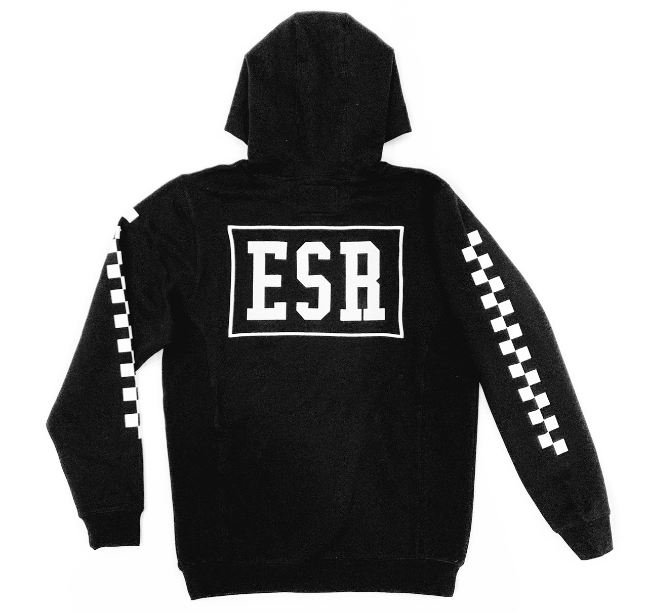 Pull Over Hoodie Embroidered Script | Black/Red - Eat Sleep