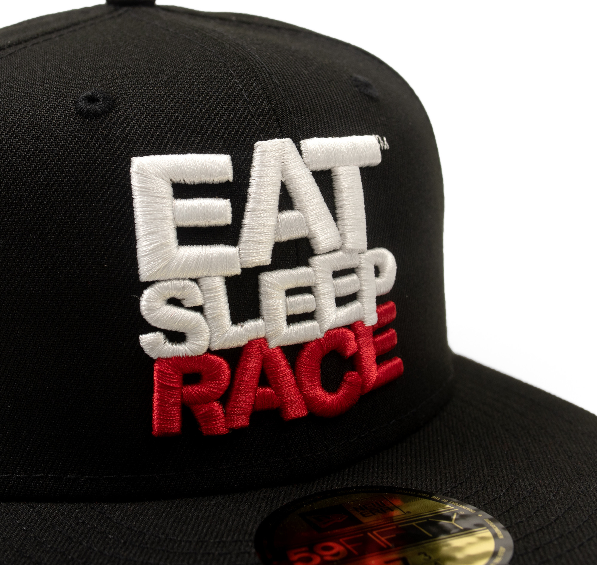New Era 59FIFTY Logo Fitted Hat  Black/Pink - Eat Sleep Race - Racing  Lifestyle Apparel