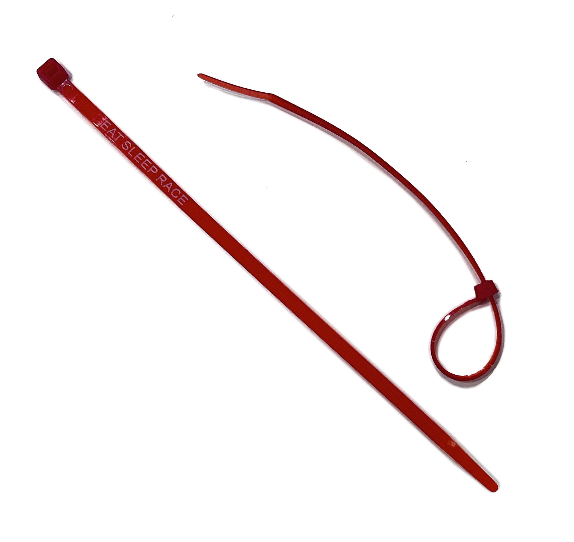 Red Zip Ties 50-Pack | Red Bolt - Eat Sleep Race - Racing