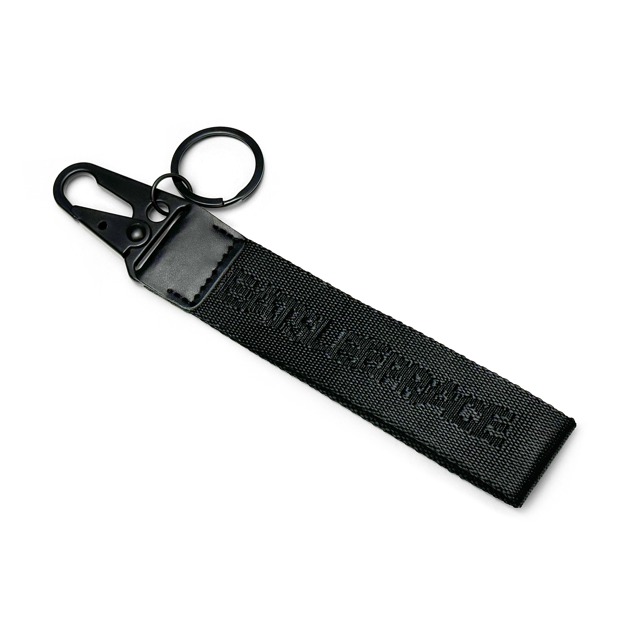 Eat Sleep Race Woven Clip Keychain | Black