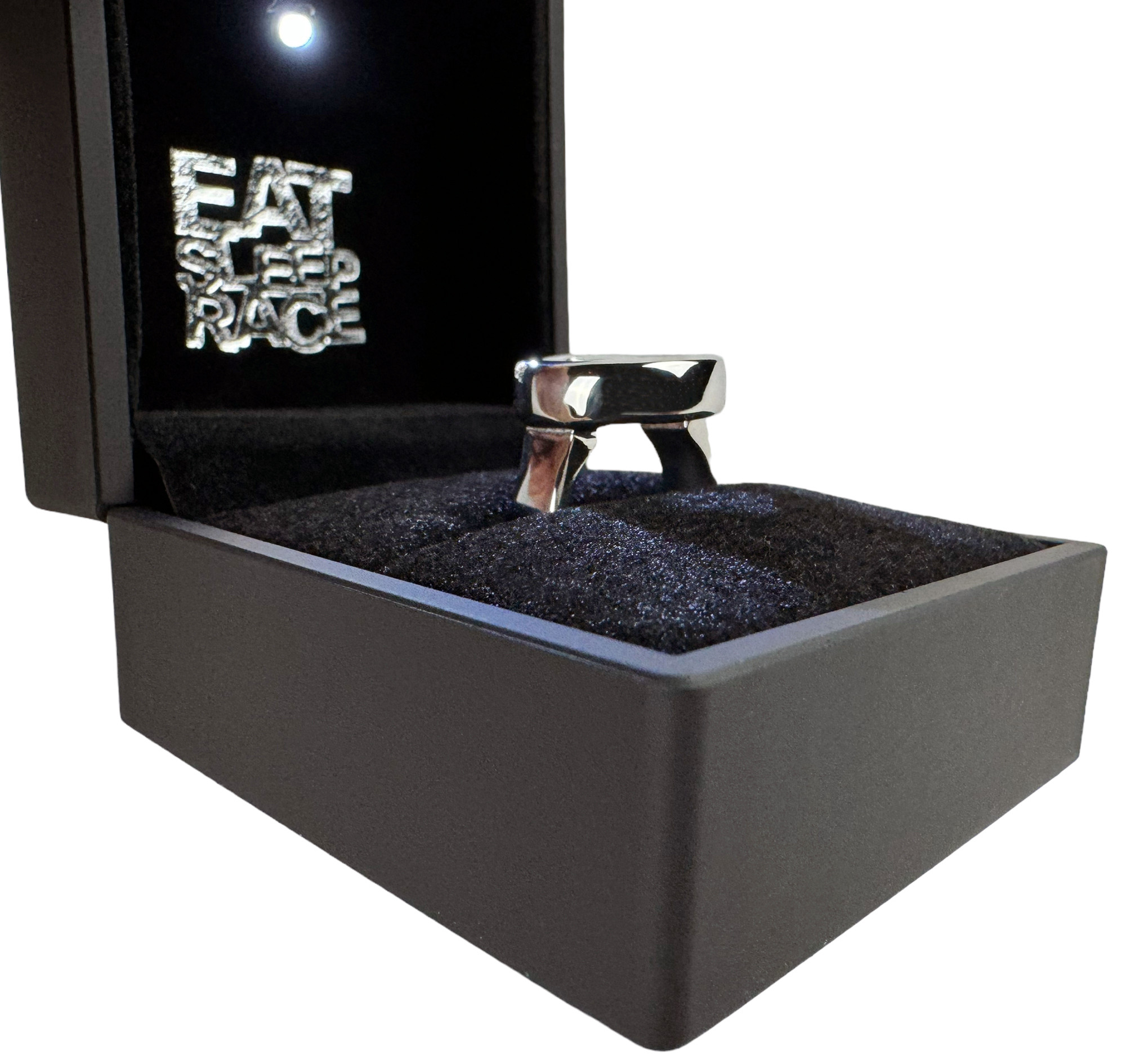 Room101 Men's Stainless Steel Spike Ring - 10mm Wide Matte Finish Ring, Size 12