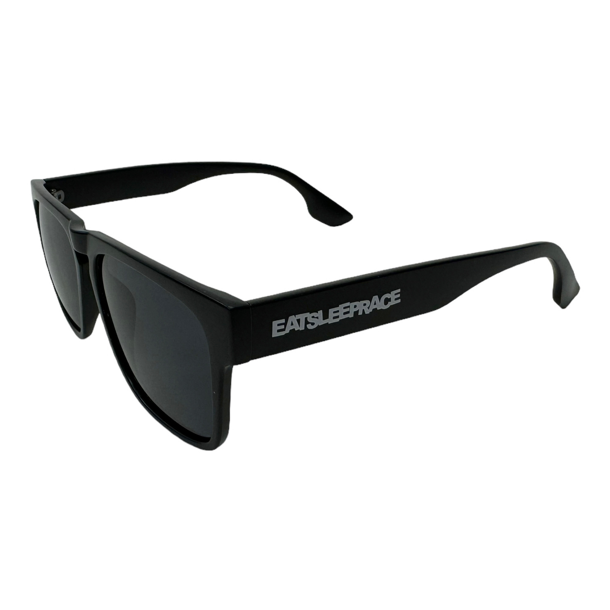 Logo Flat Top Sunglasses Flat Black (Polarized) Hard Case