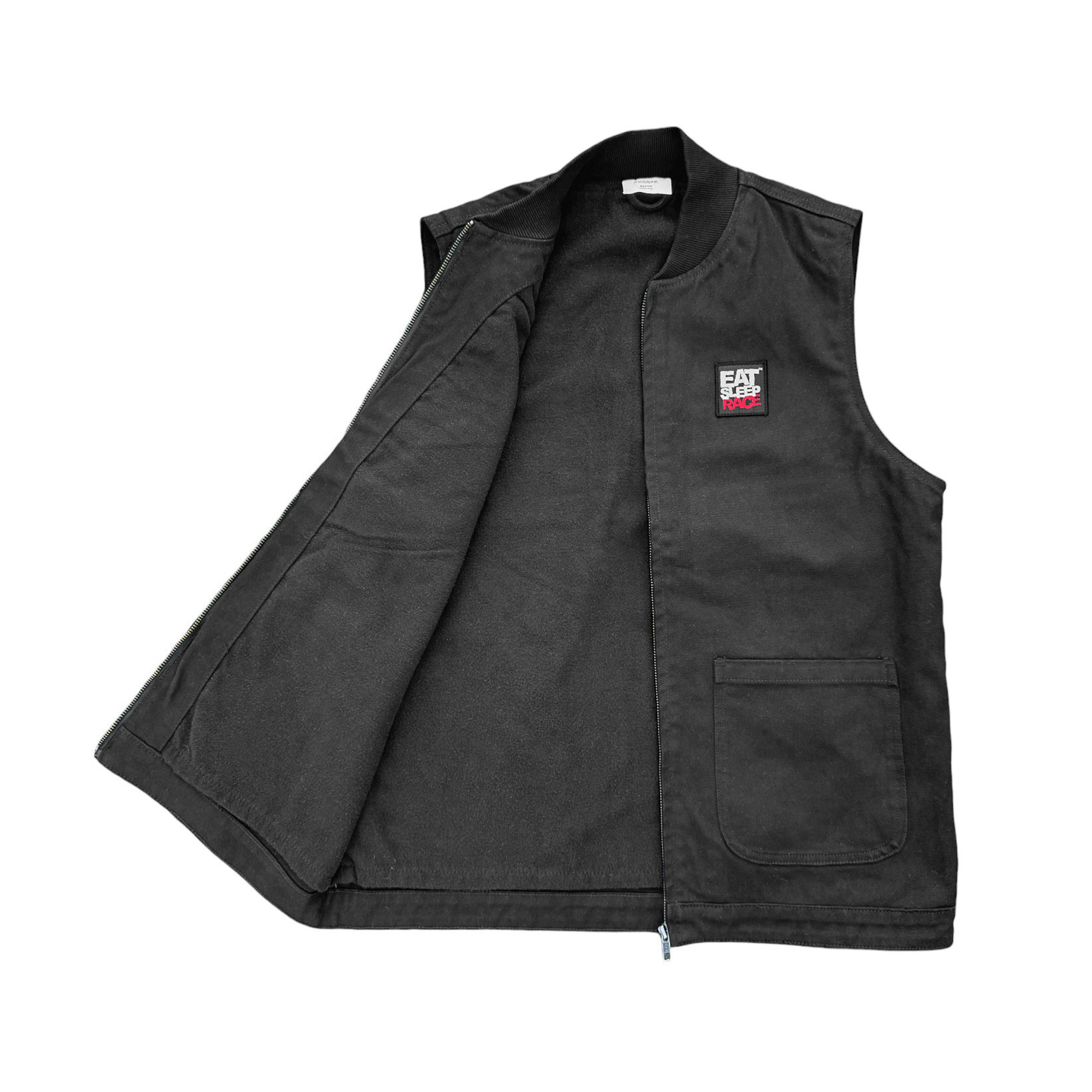 Heavy Canvas Work Vest | Black - Eat Sleep Race - Racing Lifestyle
