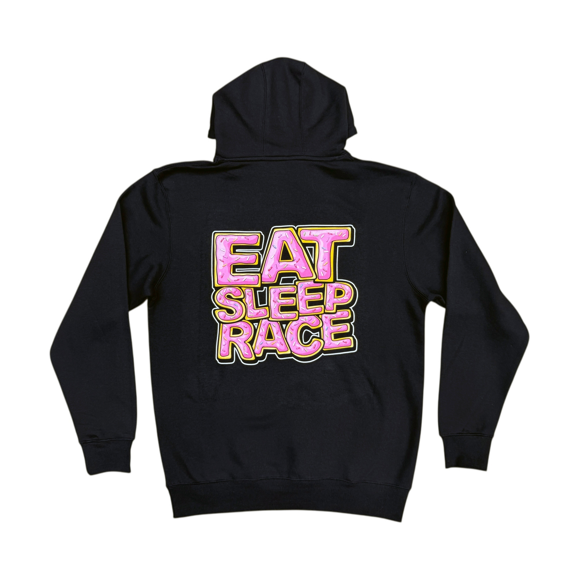 Pull Over Logo Donut Hoodie | Black - Eat Sleep Race - Racing