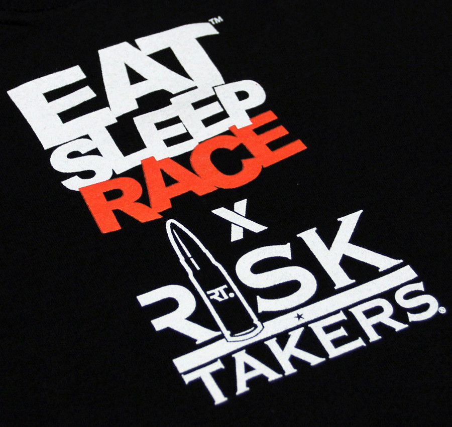 Eat Sleep Race X Risk Takers T Shirt Gears Guns Glory Eat Sleep Race Racing Lifestyle Apparel