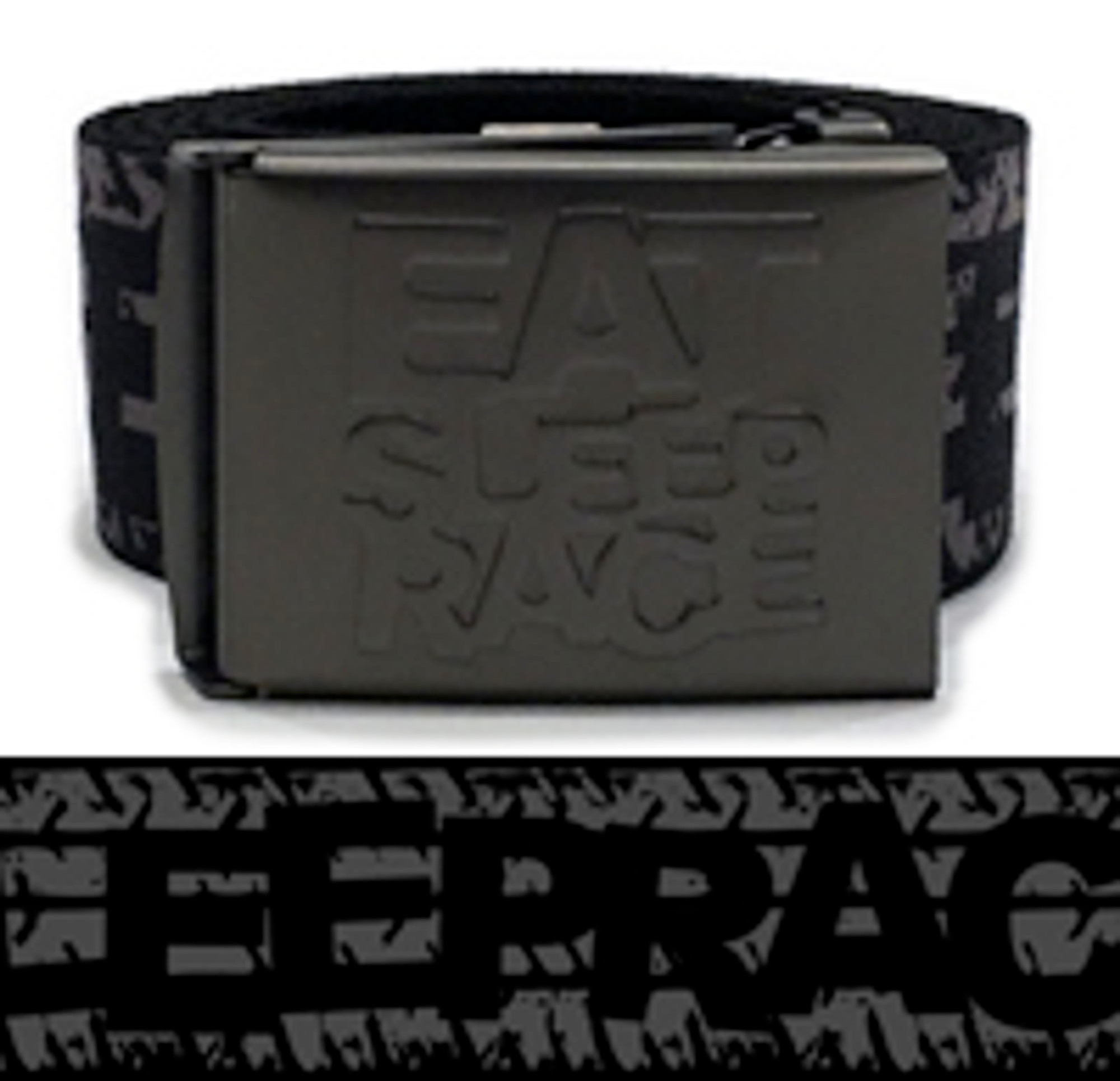 Versace Logo License Plate Leather Belt In Black