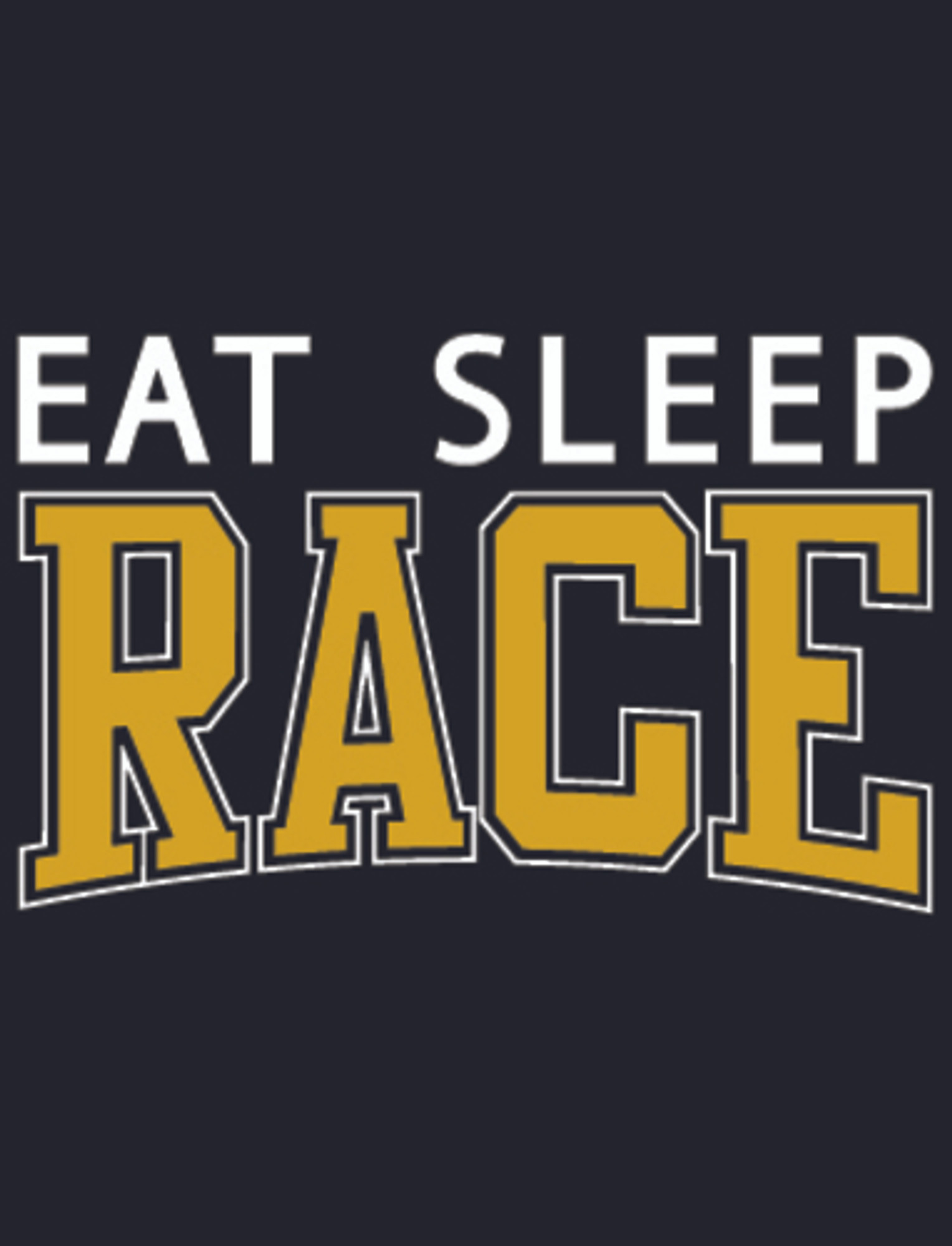 Team Vinyl Decal White/Gold - Sleep Race Racing Lifestyle Apparel