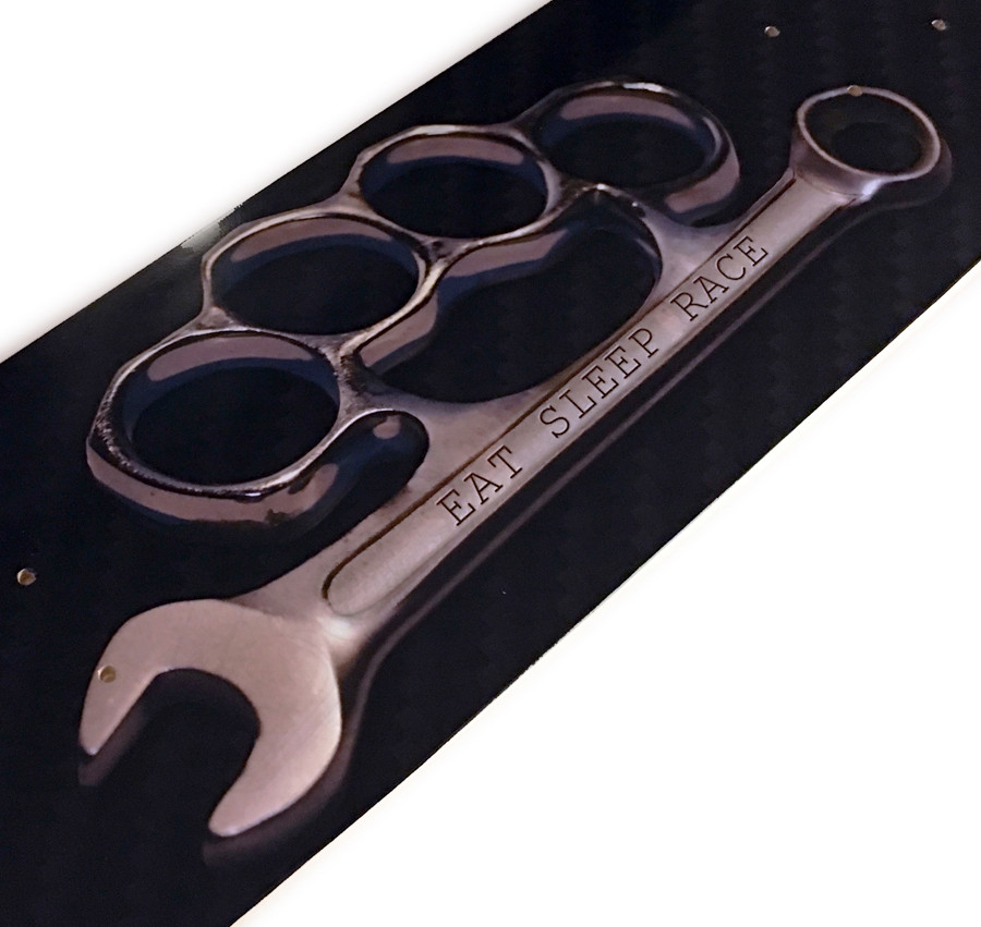 Ltd Edt Skateboard Deck Knuckle Wrench Eat Sleep Race Racing