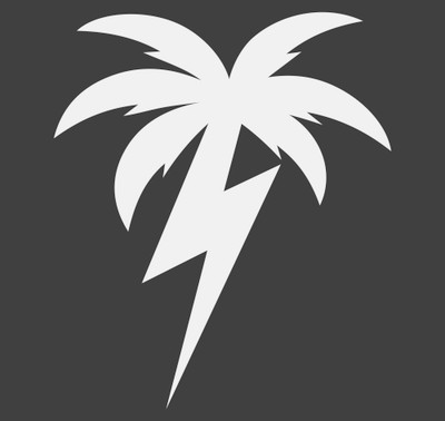 Bolt Palm Decal | White