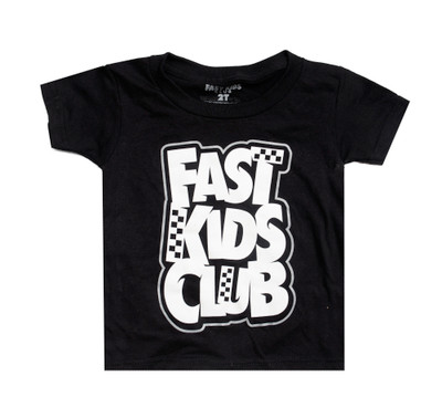 Fast Kids Club Checkered T-Shirt | Black