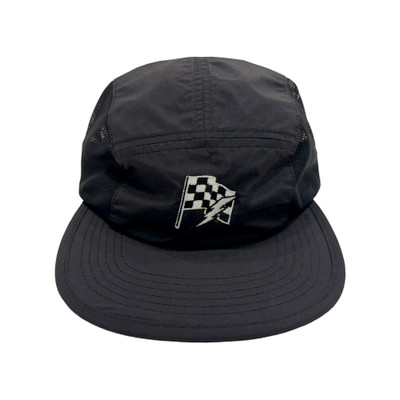 Flag Bolt Mesh Camper Hat | Black