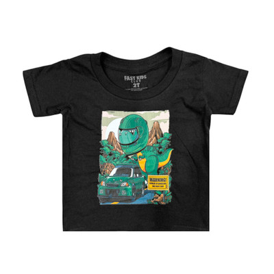 T-Shirt Bambino Charanga Caracing - 100% Cotone - Maglia Slub Bianca Con Stampa - Collezione Estate